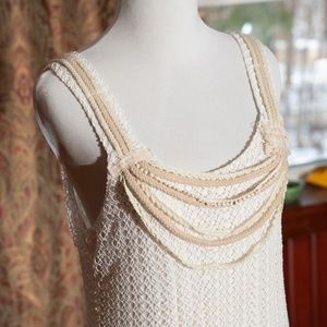 NWT Monoreno sleeveless tiered dress Boho Size L